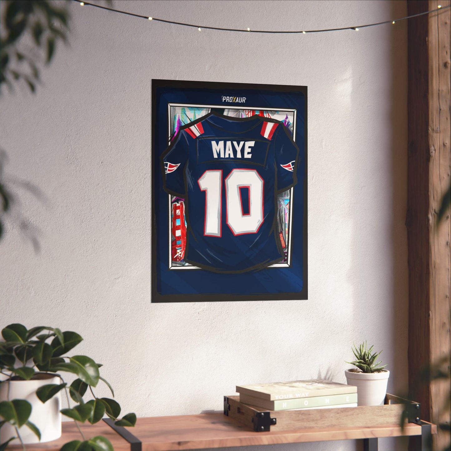 Drake Maye #10 New England 'LX Limited Edition' Jersey Poster