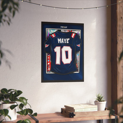 Drake Maye #10 New England 'LX Limited Edition' Jersey Poster