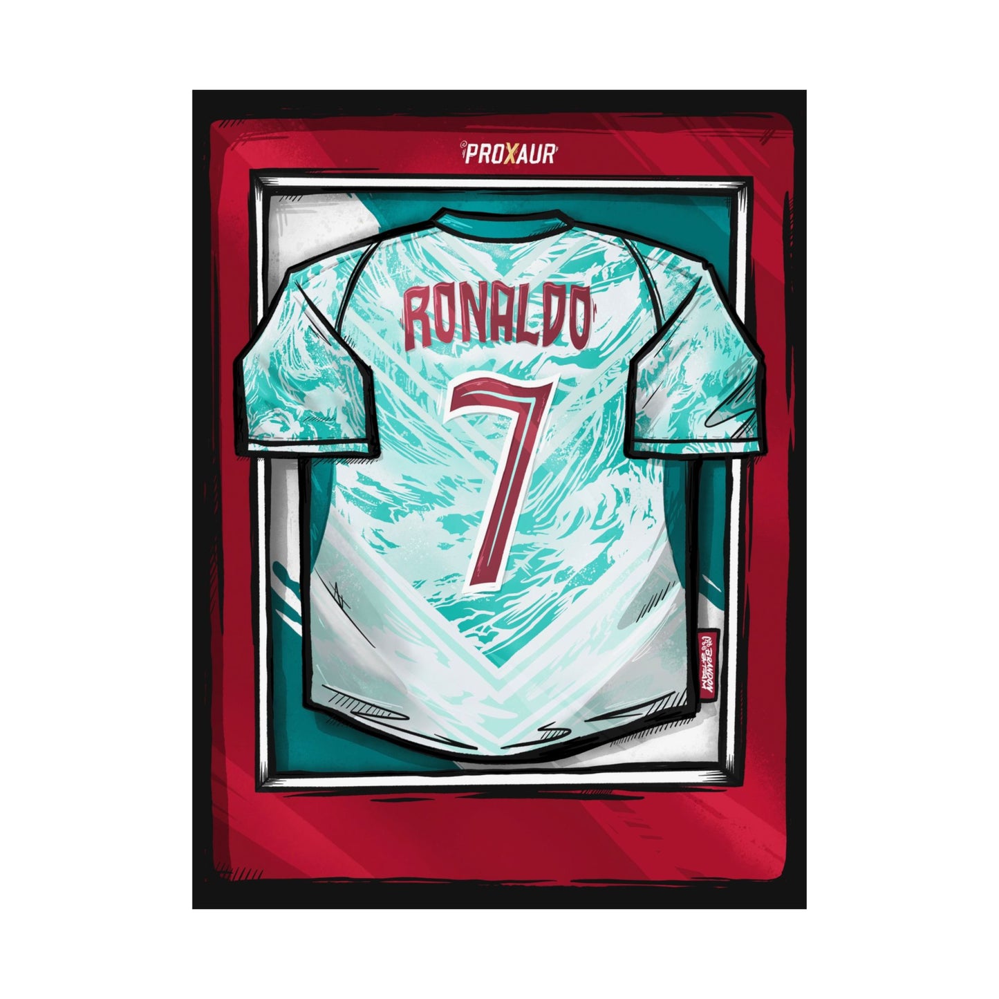 RONALDO Portugal Variant Fútbol Jersey Poster