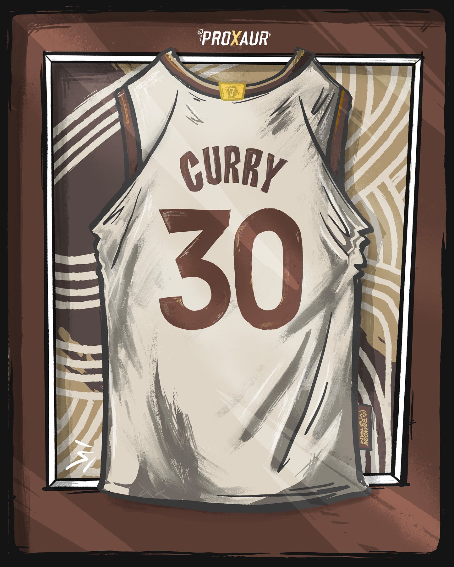 Stephen Curry #30 Golden State '25 City Edition Town' Jersey Poster