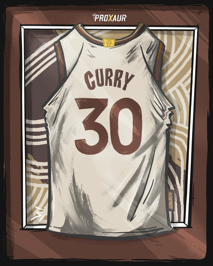 Stephen Curry #30 Golden State '25 City Edition Town' Jersey Poster