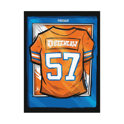 Dre Greenlaw #57 Denver 'Throwback Orange' Jersey Poster