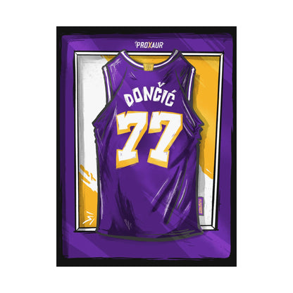 Doncic #77 Los Angeles '2025–26 Statement Edition' Jersey Poster