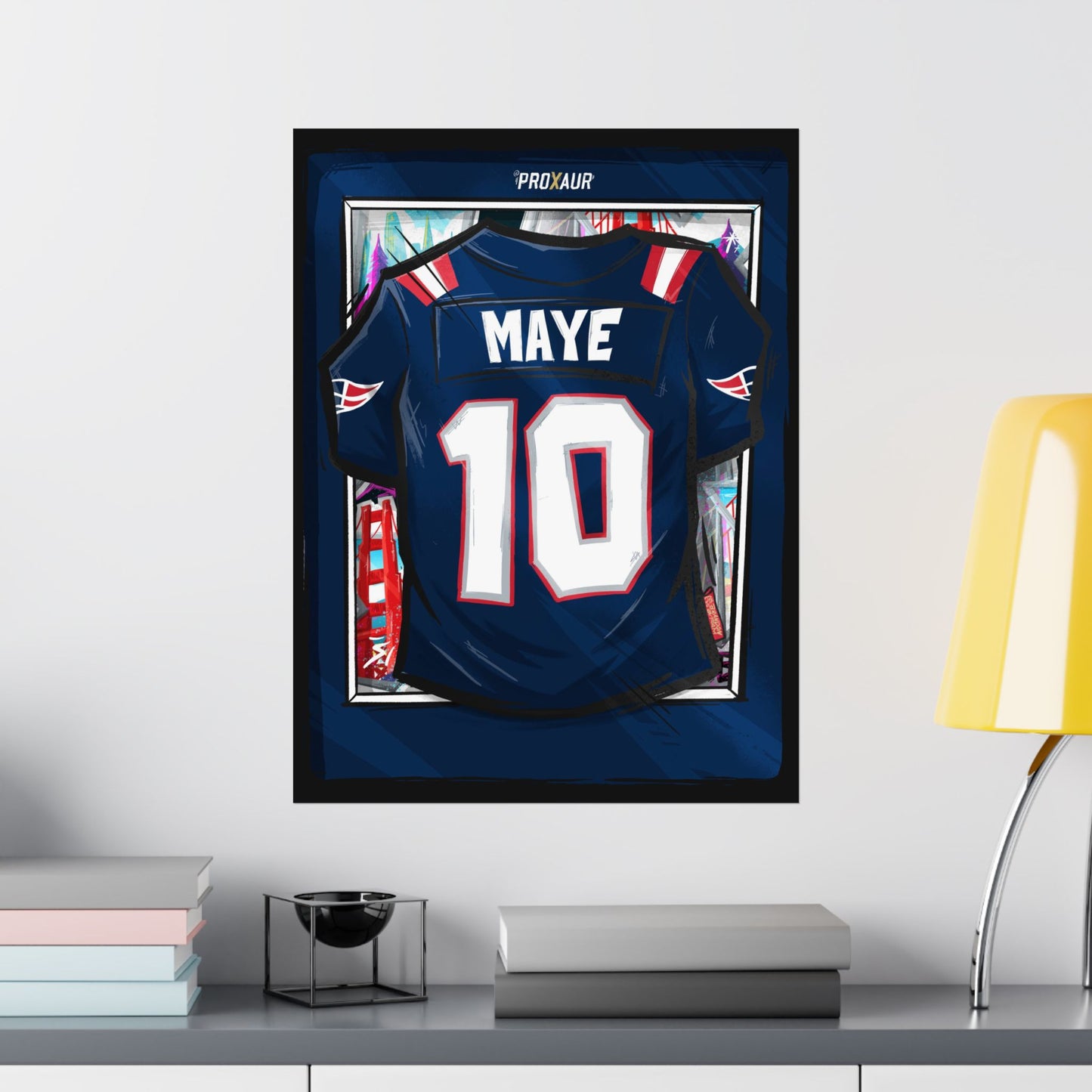 Drake Maye #10 New England 'LX Limited Edition' Jersey Poster