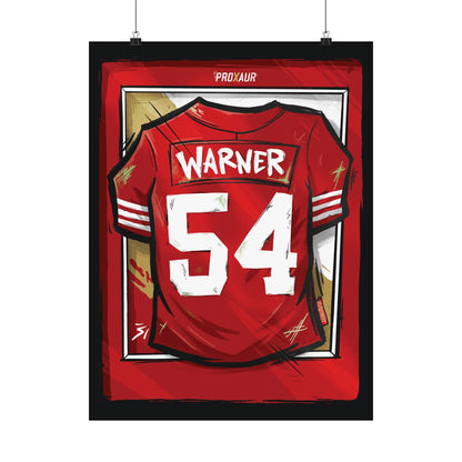 Fred Warner #54 San Francisco 'Home Red' Jersey Poster
