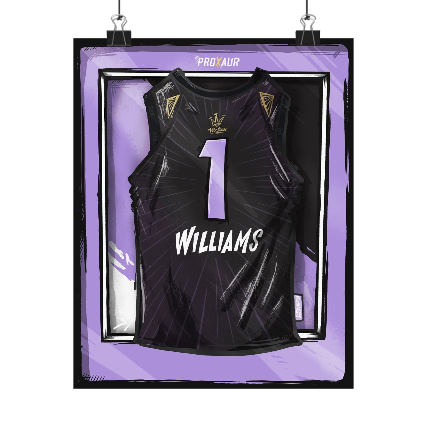 Williams "Golden State" Jersey Poster