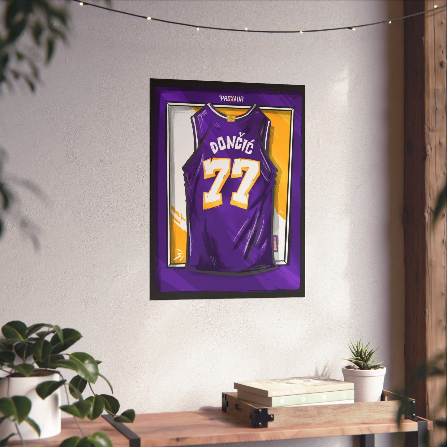Doncic #77 Los Angeles '2025–26 Statement Edition' Jersey Poster