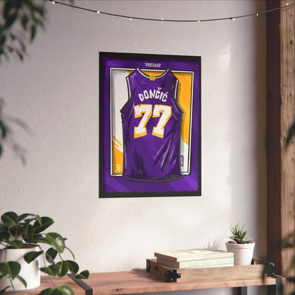 Doncic #77 Los Angeles '2025–26 Statement Edition' Jersey Poster