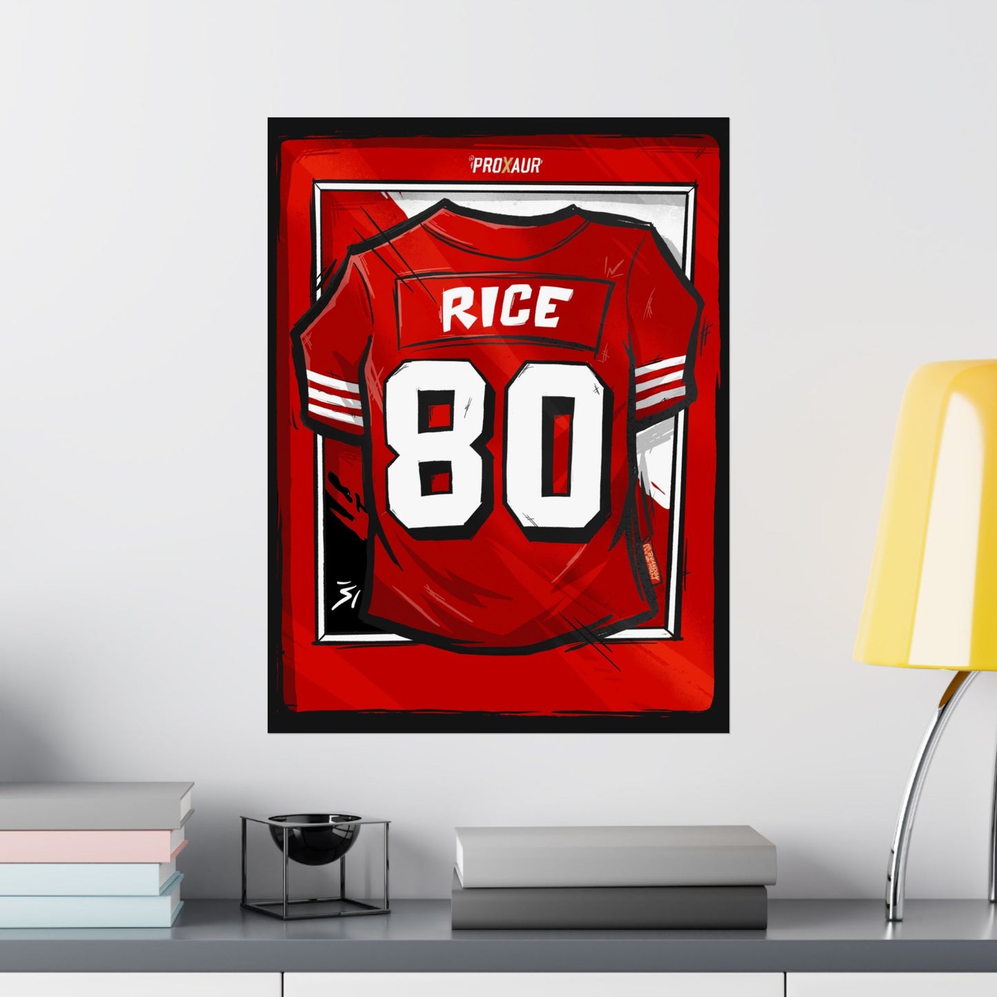 Jerry Rice #80 San Francisco '94 Red' Jersey Poster