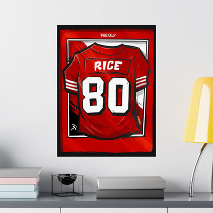 Jerry Rice #80 San Francisco '94 Red' Jersey Poster