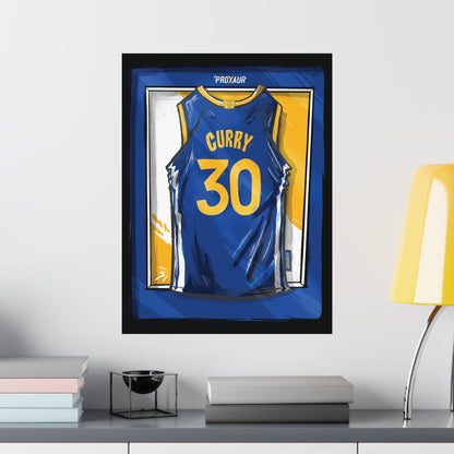 Stephen Curry #30 Golden State 'Home Blue' Jersey Poster