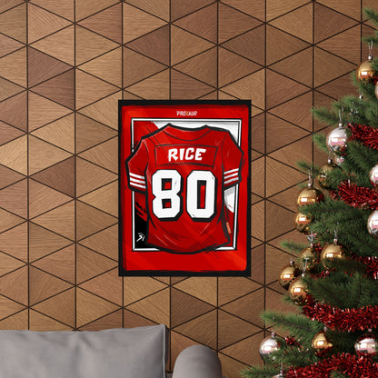 Jerry Rice #80 San Francisco '94 Red' Jersey Poster