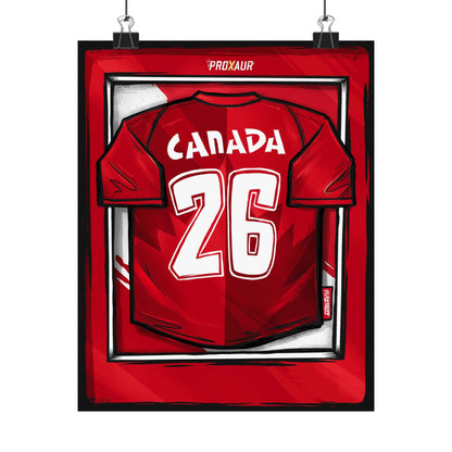 CANADA Fútbol Jersey Poster