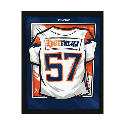 Dre Greenlaw #57 Denver 'Away White' Jersey Poster