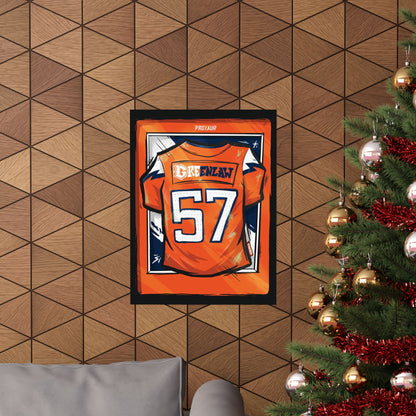 Dre Greenlaw #57 Denver 'Home Orange' Jersey Poster