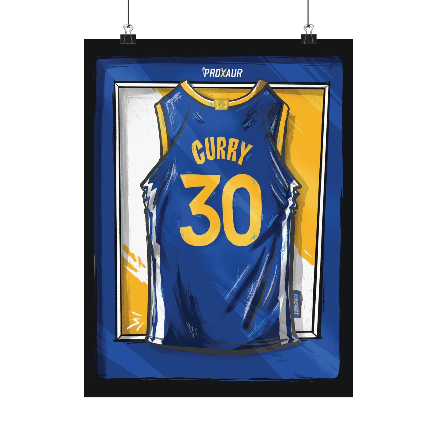 Stephen Curry #30 Golden State 'Home Blue' Jersey Poster