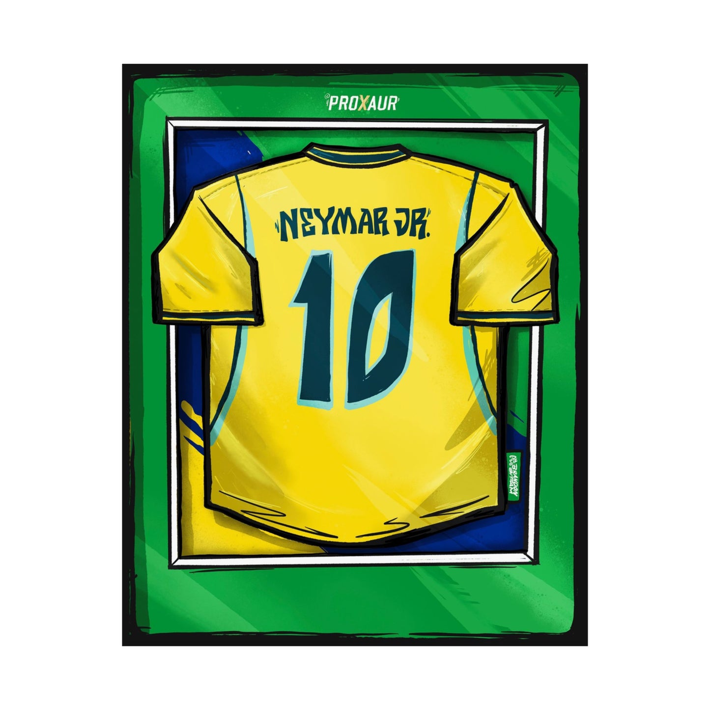 NEYMAR JR. Brazil Fútbol Jersey Poster