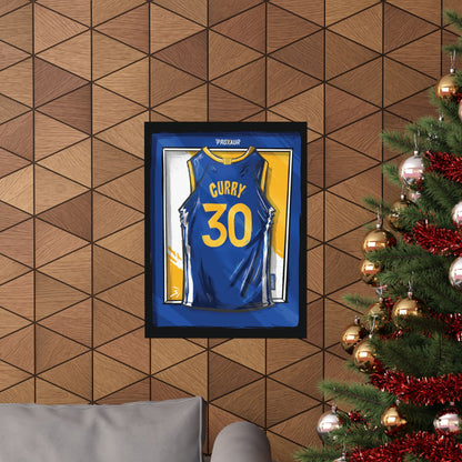 Stephen Curry #30 Golden State 'Home Blue' Jersey Poster
