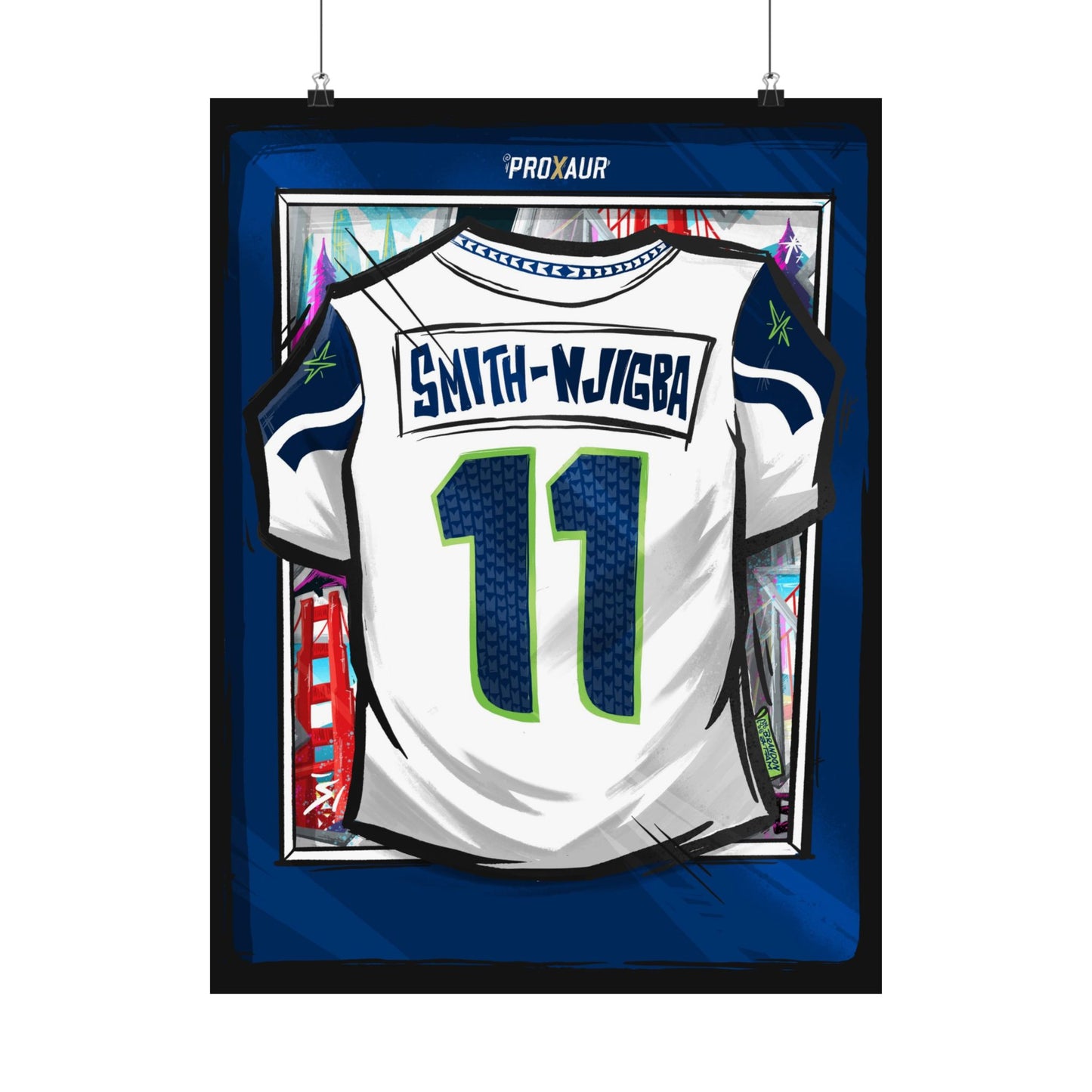 Jaxon Smith-Njigba #11 Seattle 'LX Limited Edition' Jersey Poster