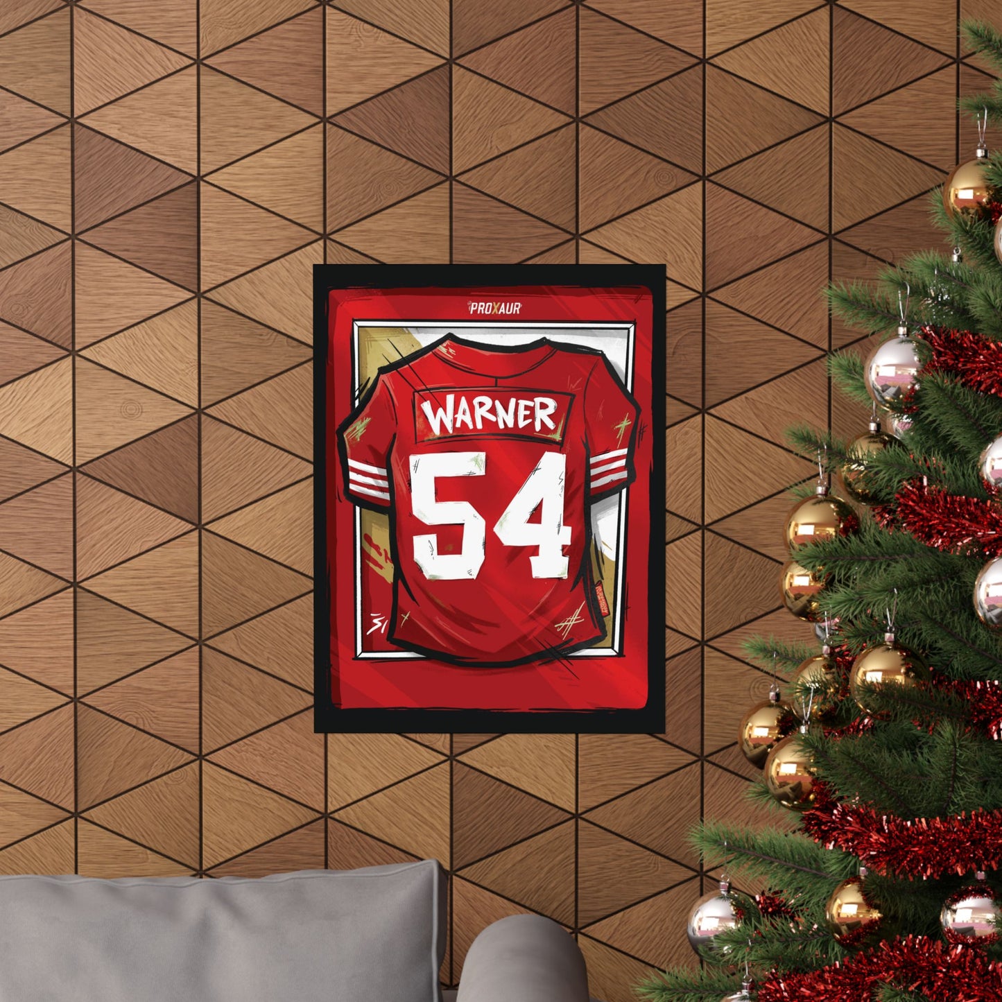 Fred Warner #54 San Francisco 'Home Red' Jersey Poster