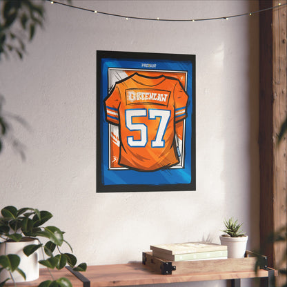 Dre Greenlaw #57 Denver 'Throwback Orange' Jersey Poster