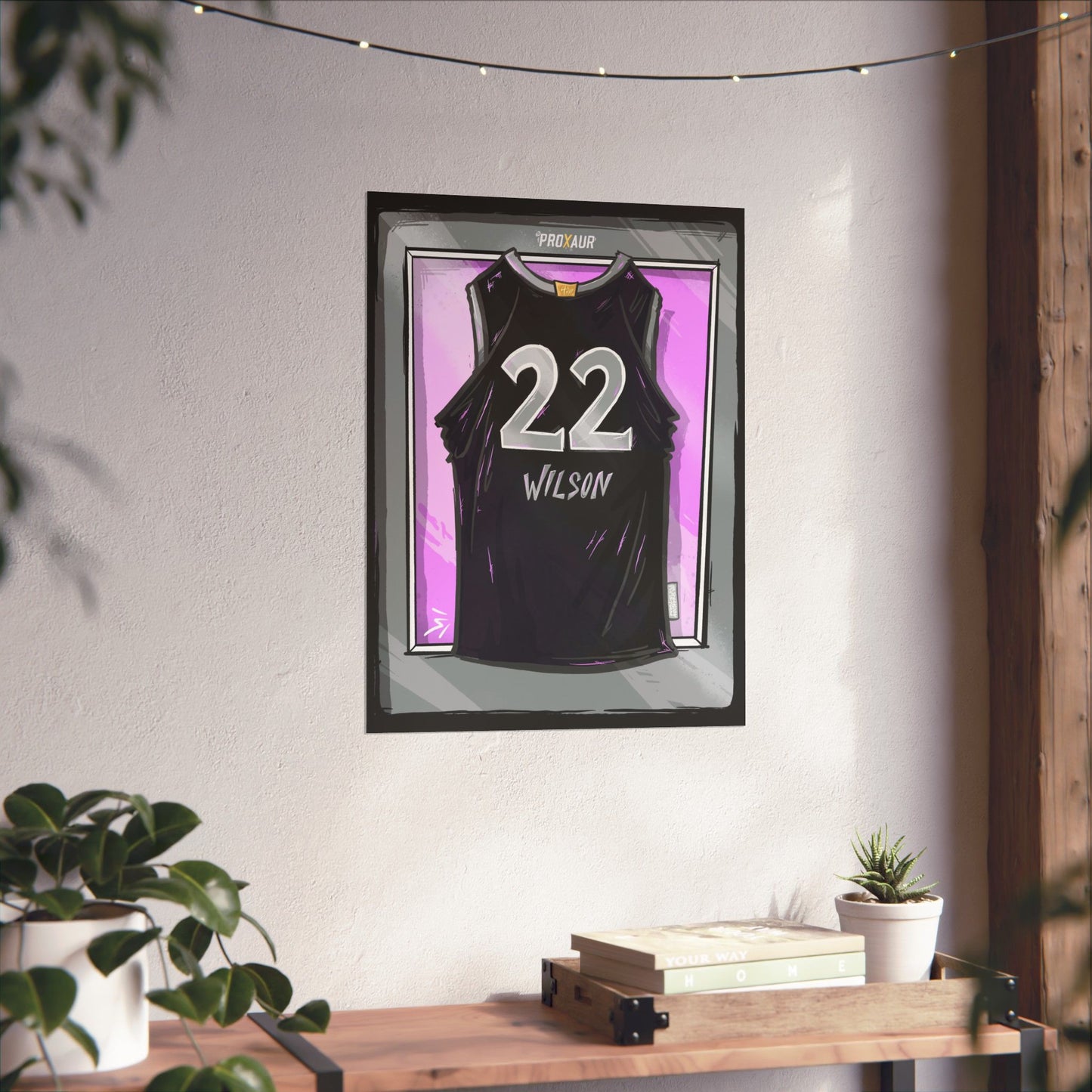 A'ja Wilson Wilson #22 Las Vegas Black/Pink Jersey Poster