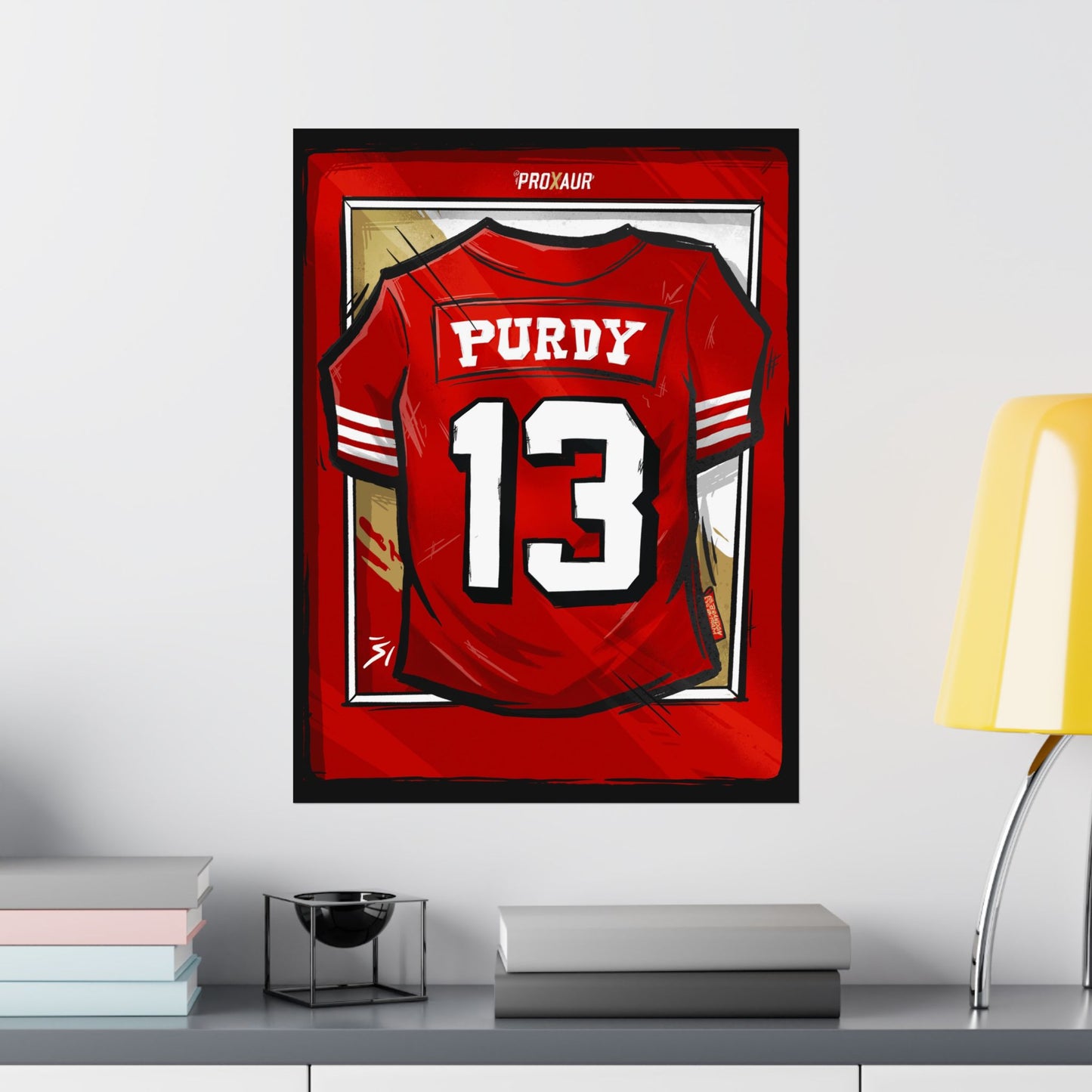 Brock Purdy #13 San Francisco '94' Throwback Red' Jersey Poster