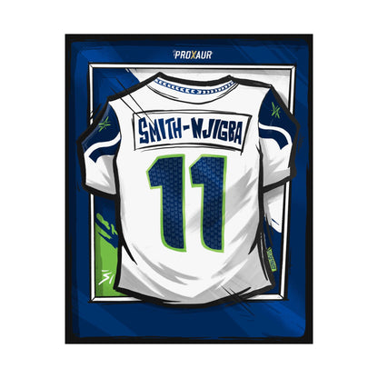Jaxon Smith-Njigba Seattle #11 'Away White' Jersey Poster