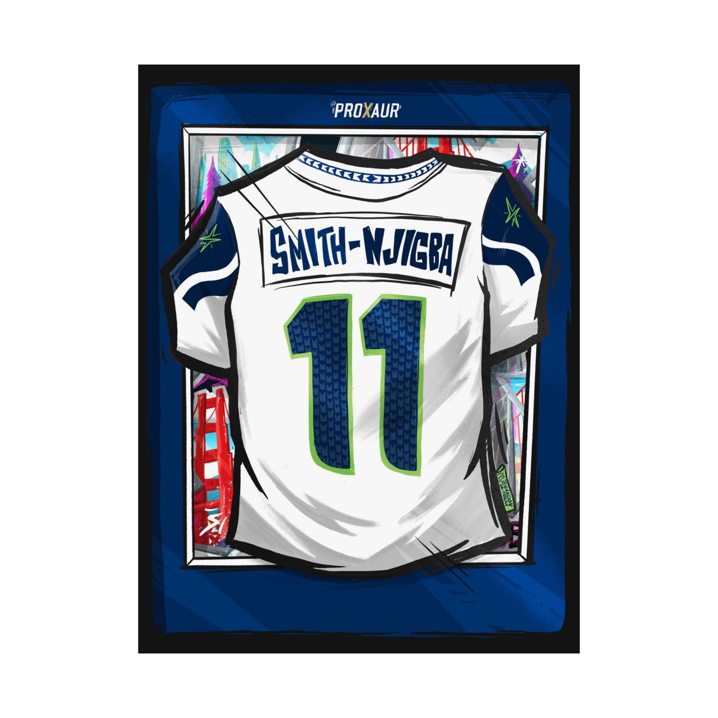 Jaxon Smith-Njigba #11 Seattle 'LX Limited Edition' Jersey Poster