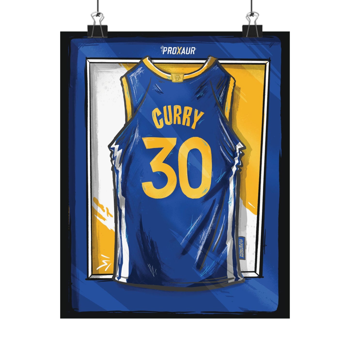 Stephen Curry #30 Golden State 'Home Blue' Jersey Poster