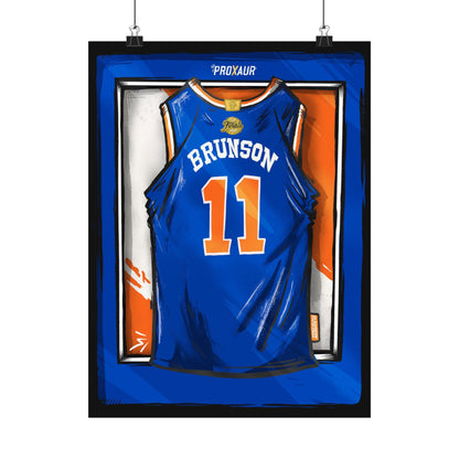 BRUNSON #11 New York 'King of New York' Champions edition Jersey Poster