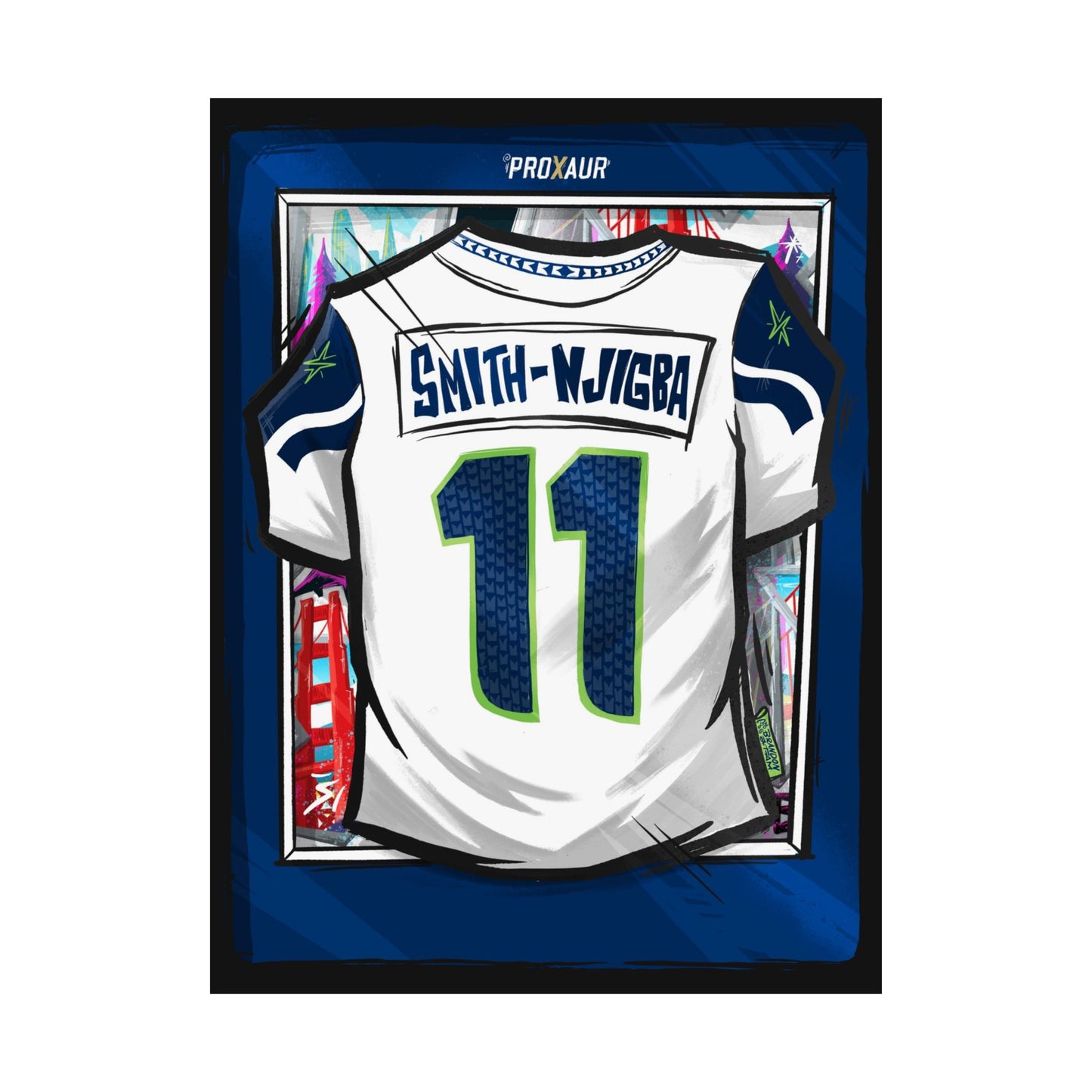 Jaxon Smith-Njigba #11 Seattle 'LX Limited Edition' Jersey Poster