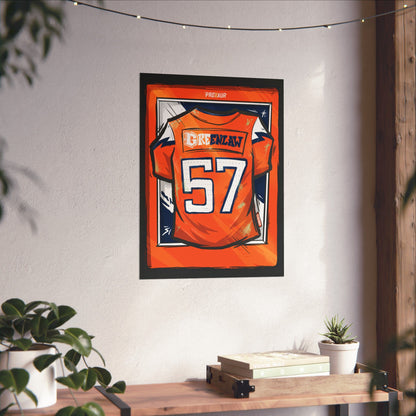 Dre Greenlaw #57 Denver 'Home Orange' Jersey Poster