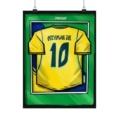 NEYMAR JR. Brazil Fútbol Jersey Poster