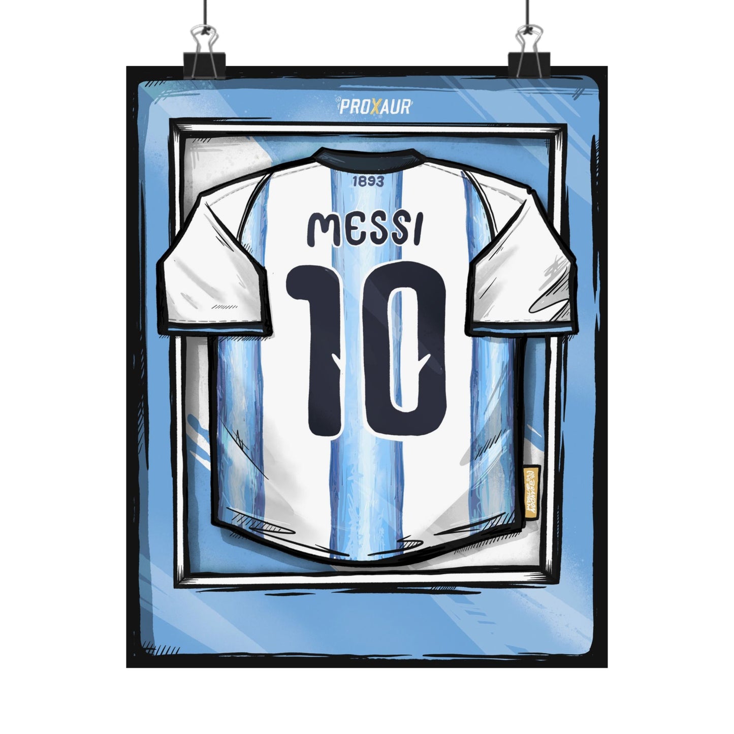 "Messi" Argentina Fútbol Jersey Poster