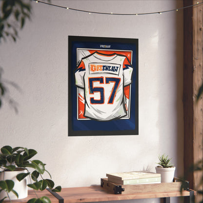 Dre Greenlaw #57 Denver 'Away White' Jersey Poster