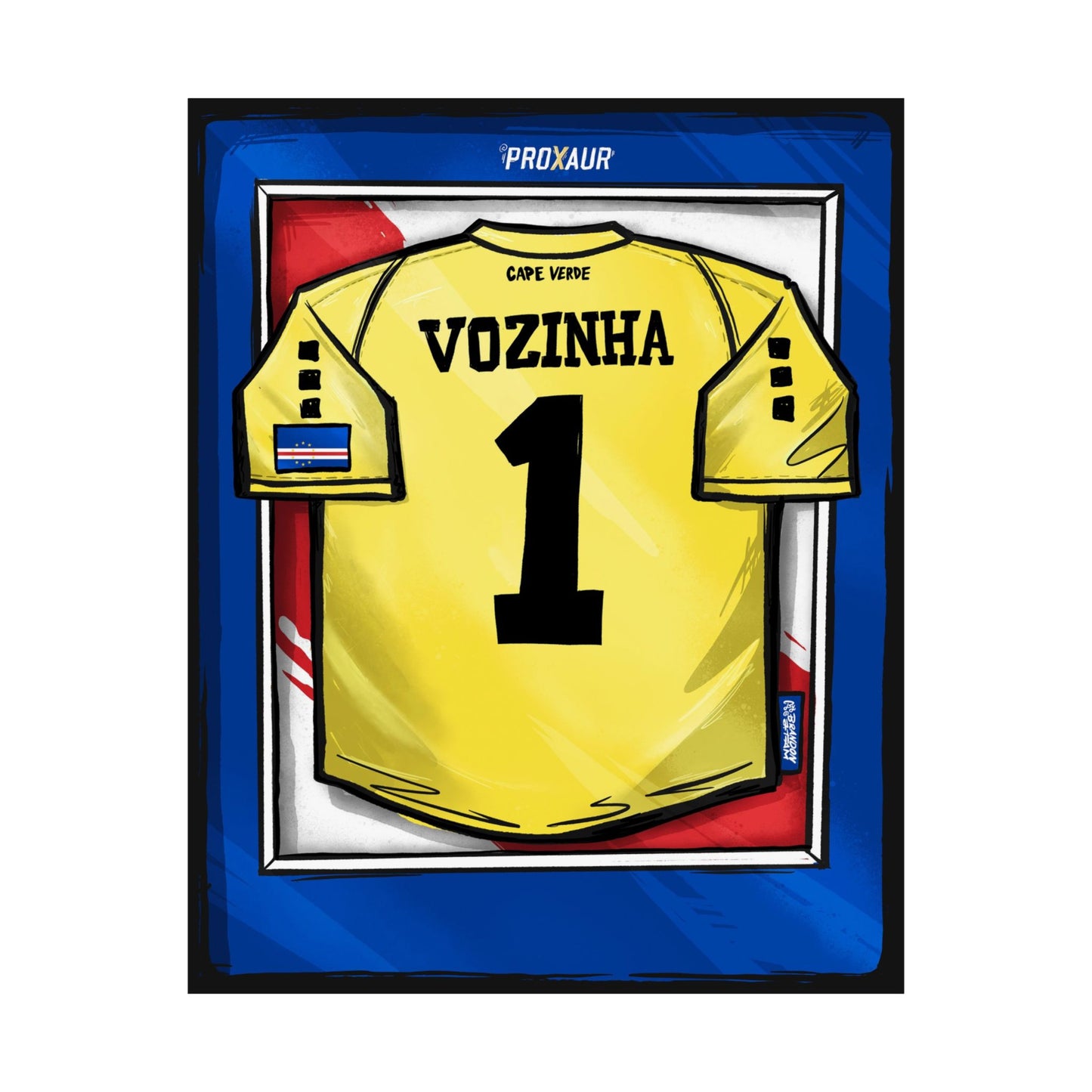 "VOZINHA" Cape Verde Fútbol Jersey Poster