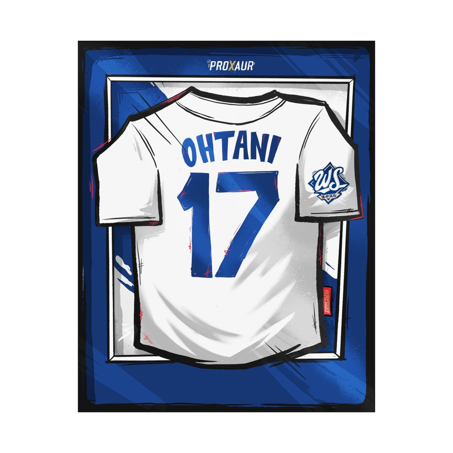 Shohei Ohtani #17 Los Angeles '2025 WS Champ' Edition Jersey Poster