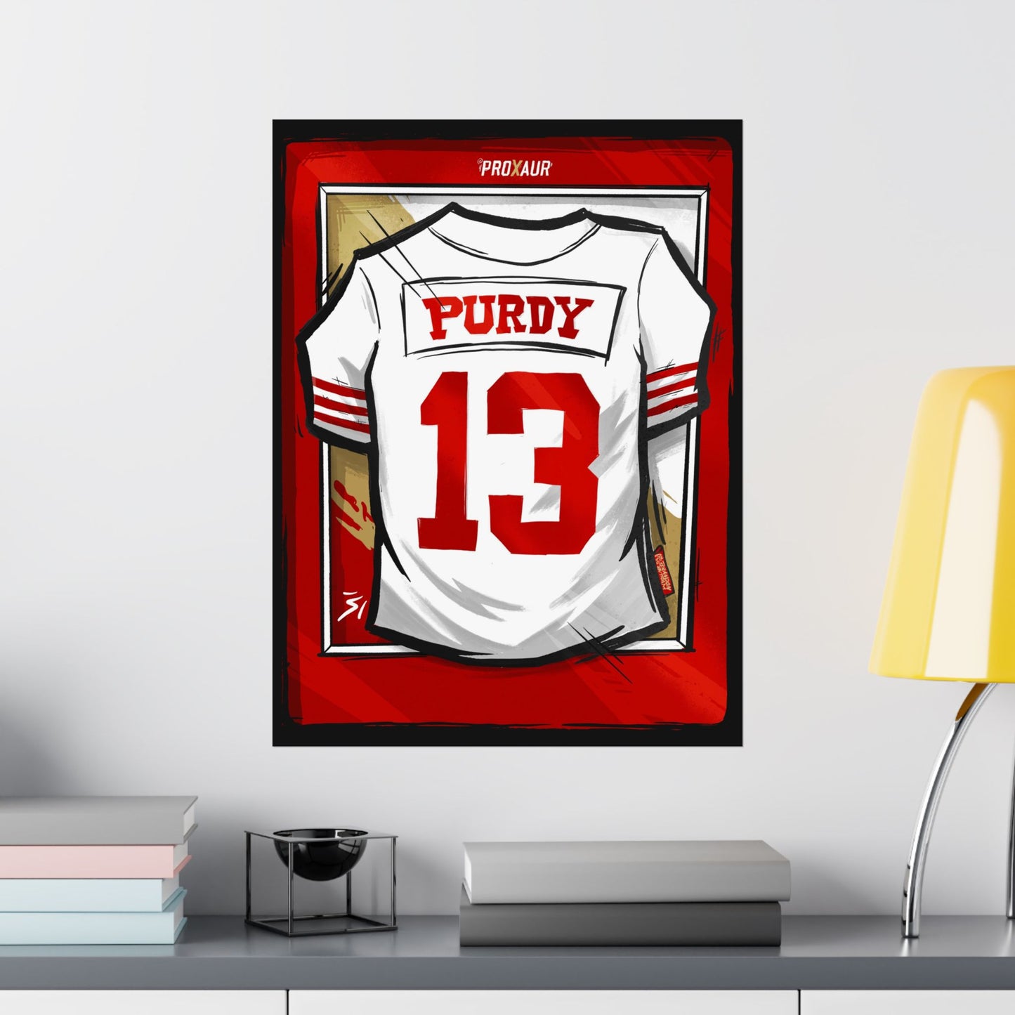 Brock Purdy #13 San Francisco 'Away White' Jersey Poster