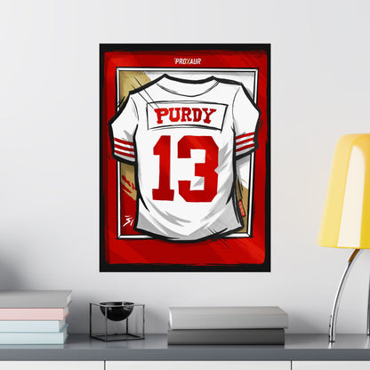 Brock Purdy #13 San Francisco 'Away White' Jersey Poster