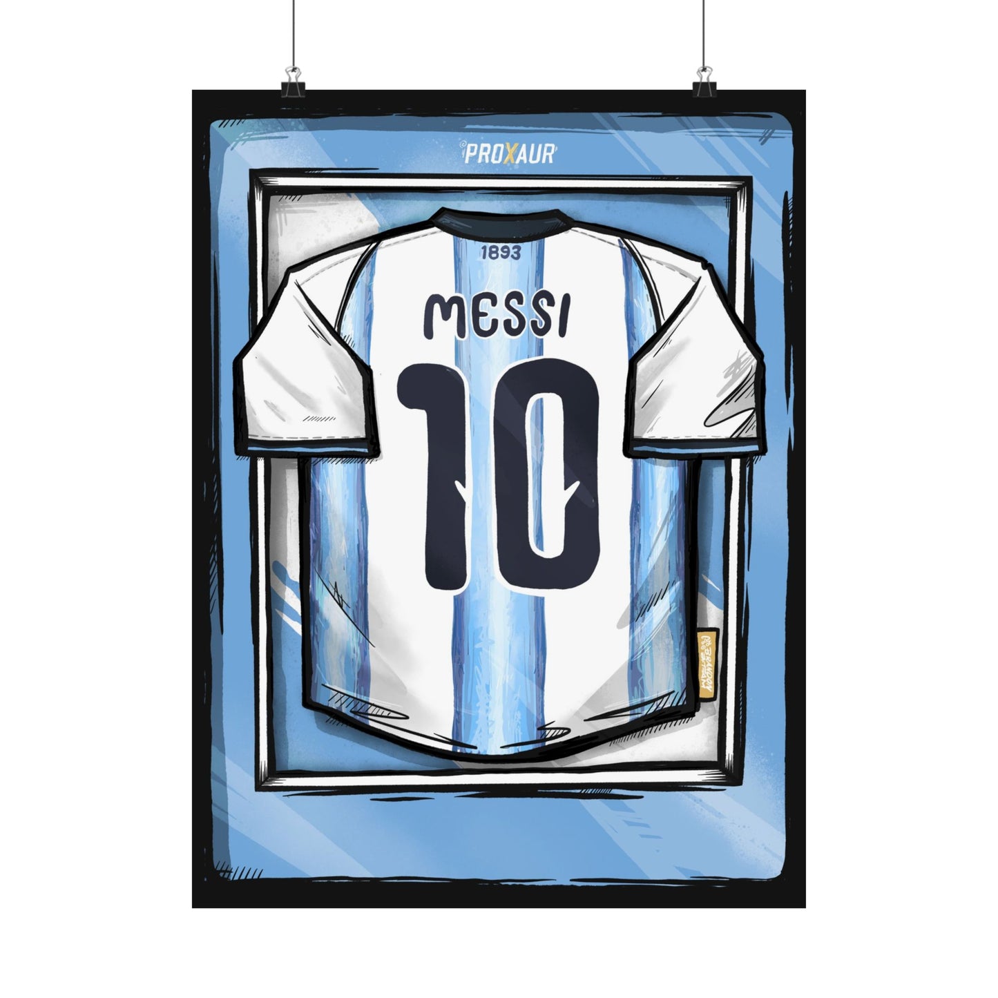 "Messi" Argentina Fútbol Jersey Poster