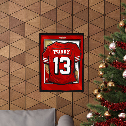 Brock Purdy #13 San Francisco '94' Throwback Red' Jersey Poster