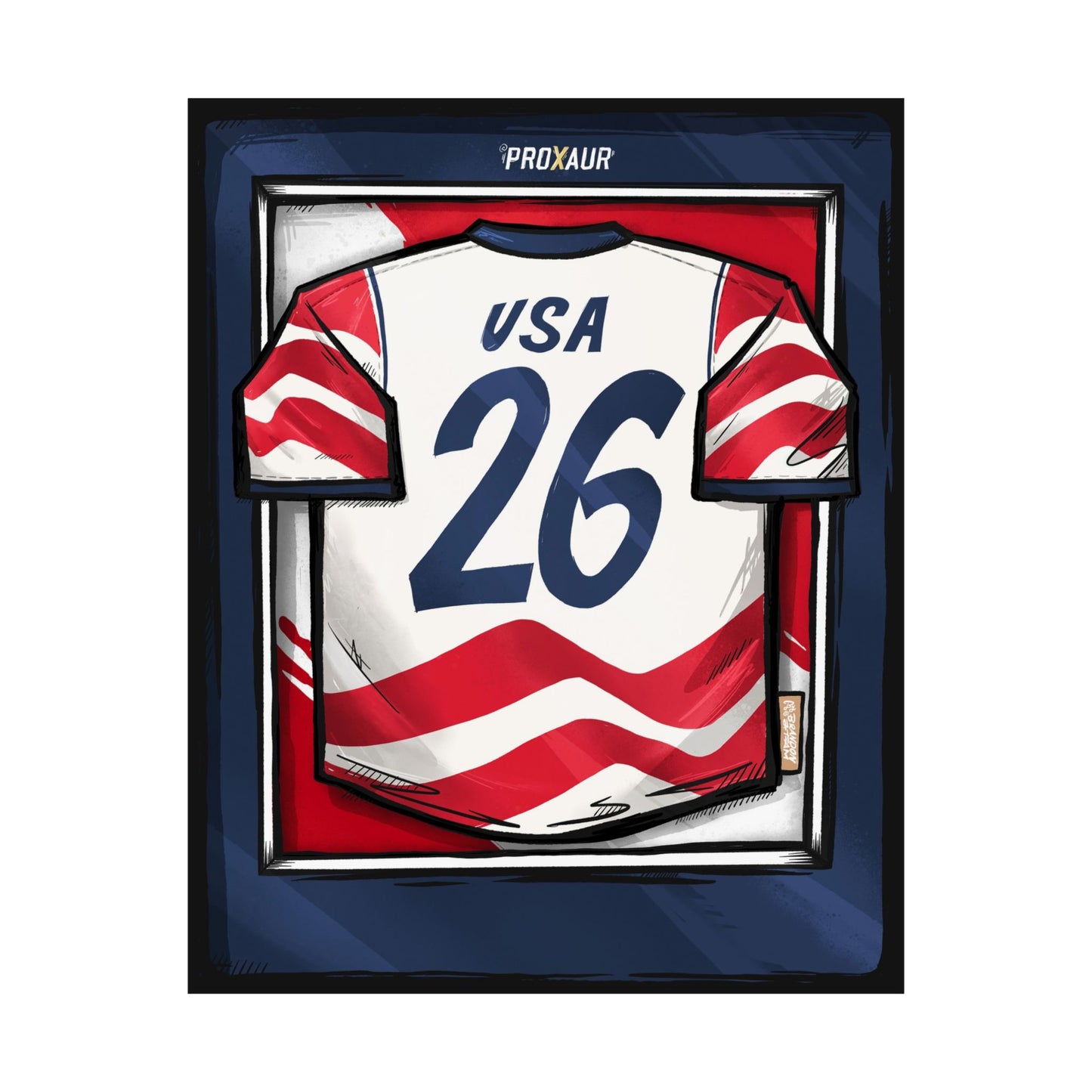 USA Soccer Jersey Poster