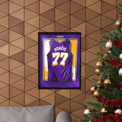 Doncic #77 Los Angeles '2025–26 Statement Edition' Jersey Poster