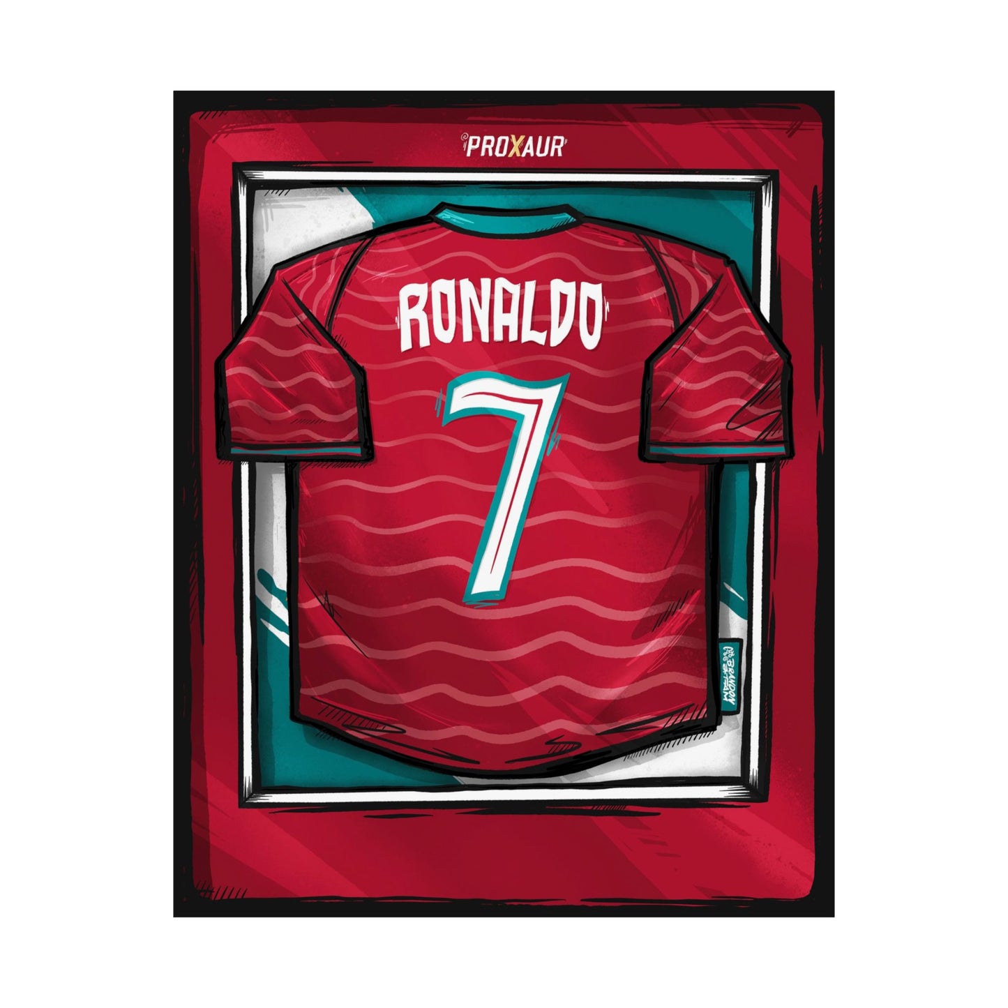 Ronaldo Argentina Fútbol Jersey Poster