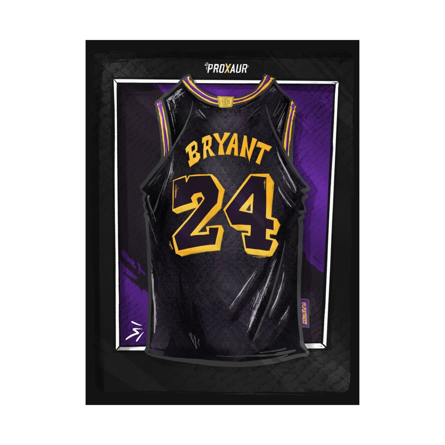 Kobe Bryant #24 Los Angeles 'Mamba Snakeskin' City Edition Jersey Poster