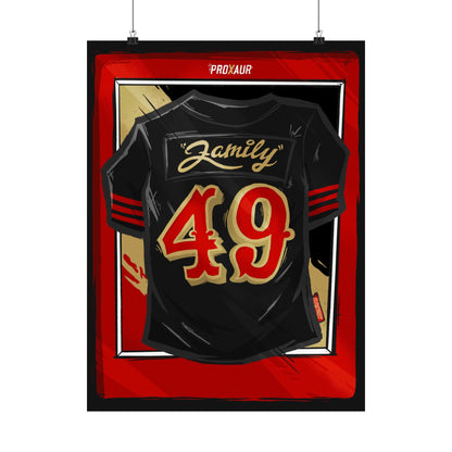 Family Rivalries #49 San Francisco 'Black' Jersey Poster