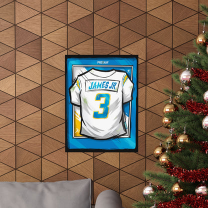 Derwin James Jr. #3 Los Angeles 'Away White' Jersey Poster