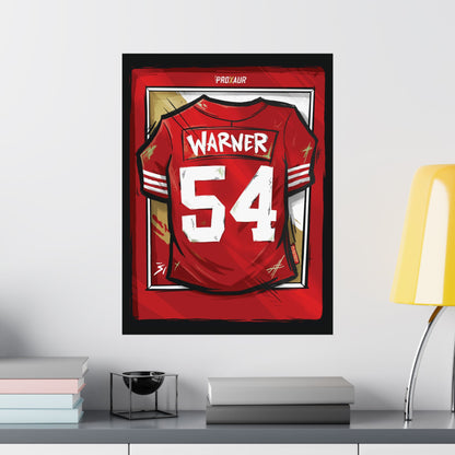 Fred Warner #54 San Francisco 'Home Red' Jersey Poster