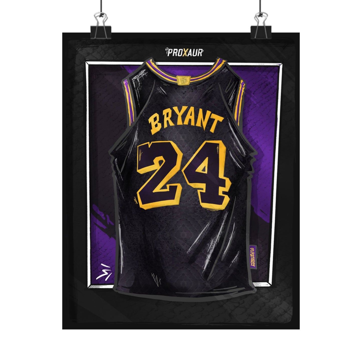Kobe Bryant #24 Los Angeles 'Mamba Snakeskin' City Edition Jersey Poster